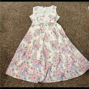 bloomchic nwt sleeveless pastel square neck dress size 12